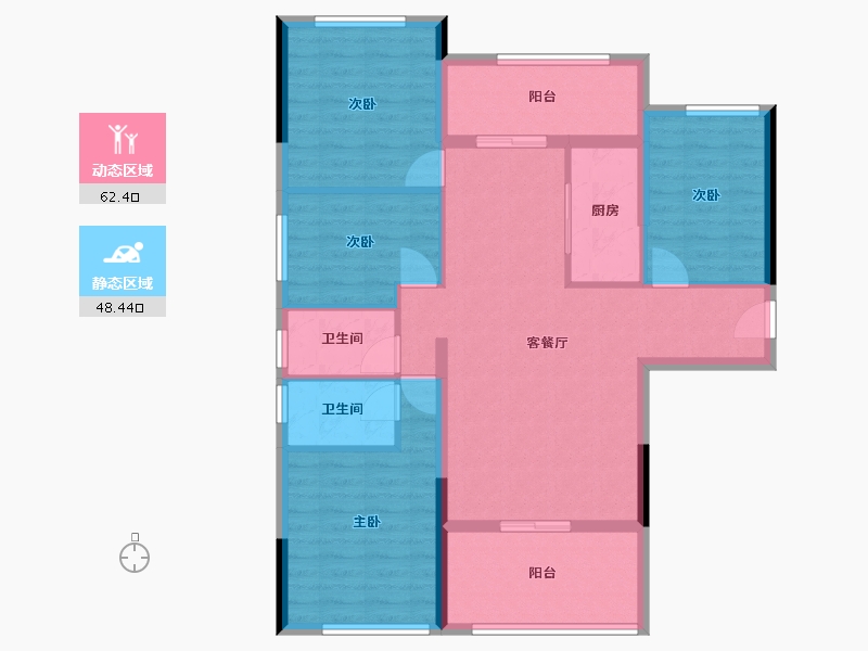 广东省-汕尾市-东方茗府-100.00-户型库-动静分区