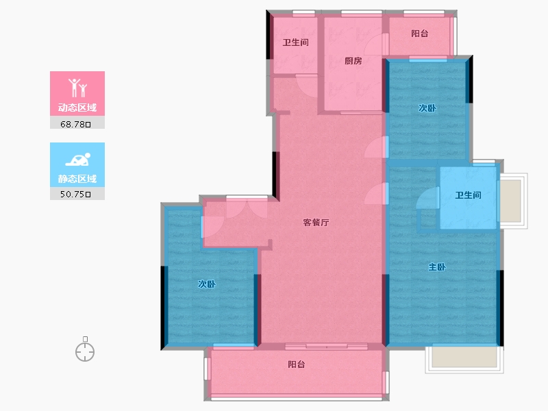 福建省-宁德市-专家村-123.80-户型库-动静分区