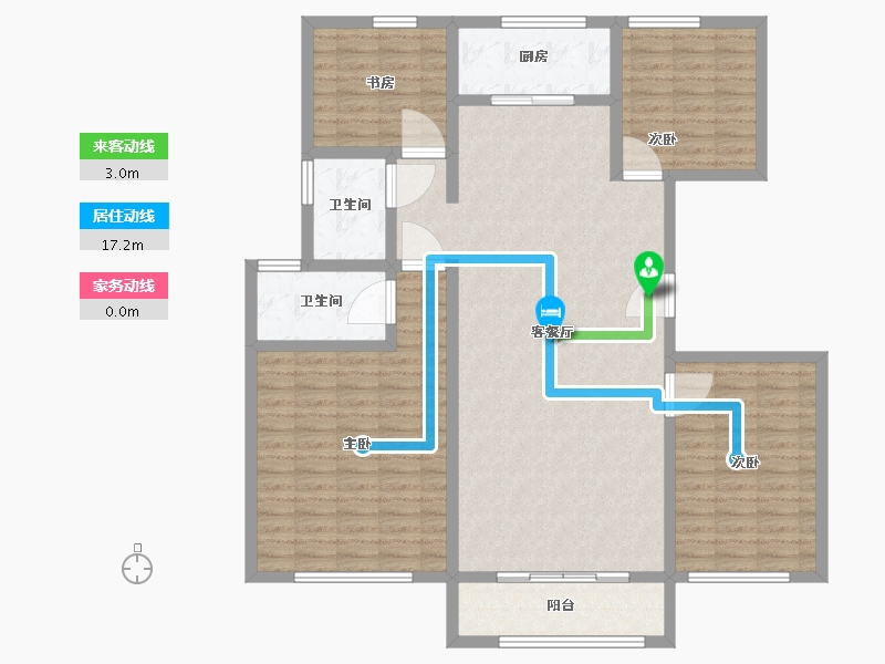 天津-天津市-泰达印象-130.00-户型库-动静线