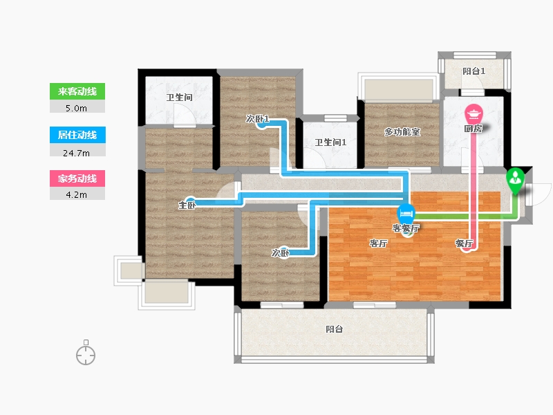 四川省-成都市-富豪公馆二期-110.00-户型库-动静线