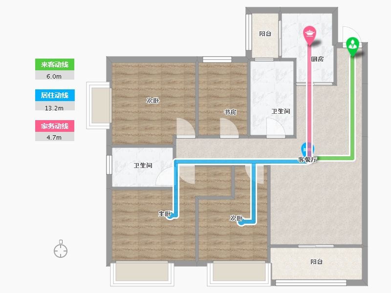 广东省-广州市-桐悦花园-108.05-户型库-动静线