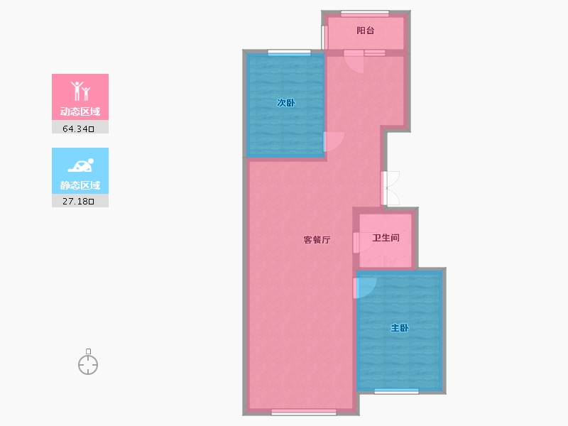 黑龙江省-双鸭山市-伴山观邸-110.00-户型库-动静分区