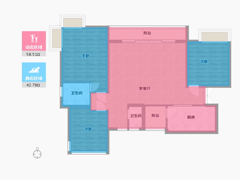 四川省-内江市-传化广场-100.00-户型库-动静分区