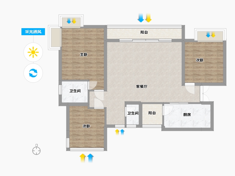 四川省-内江市-传化广场-100.00-户型库-采光通风