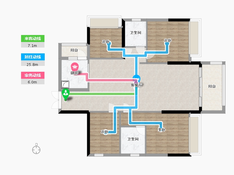 广西壮族自治区-贵港市-迎宾华府-127.00-户型库-动静线