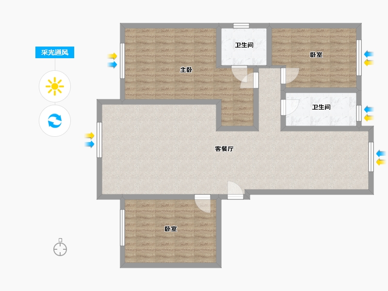 内蒙古自治区-赤峰市-红星国际小区-0.00-户型库-采光通风