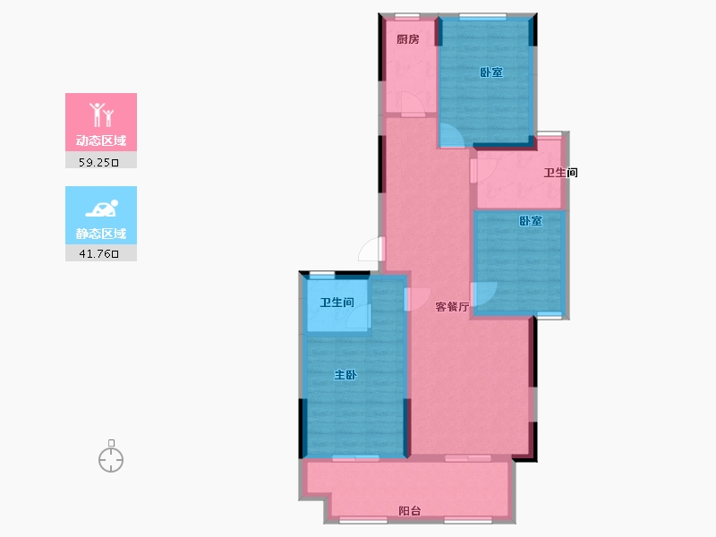 山东省-济南市-三庆明湖-90.00-户型库-动静分区