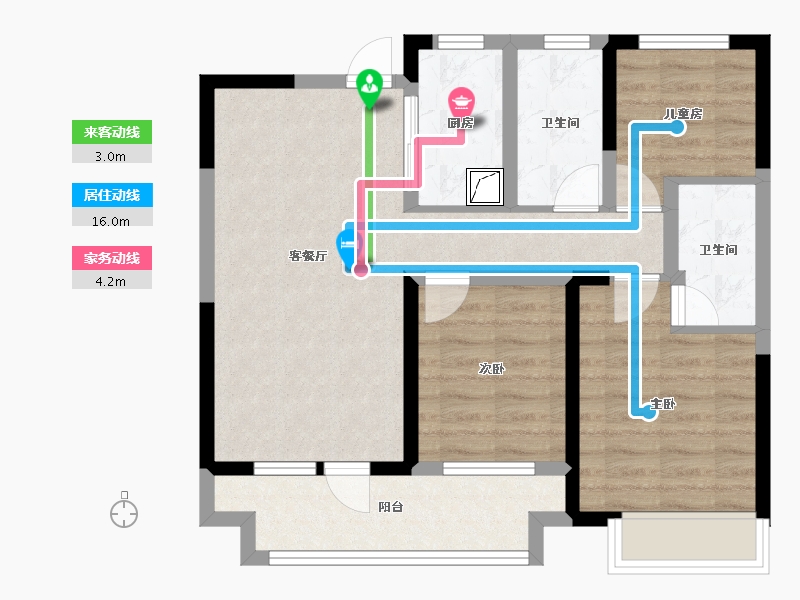 山东省-青岛市-中欧国际城-86.00-户型库-动静线