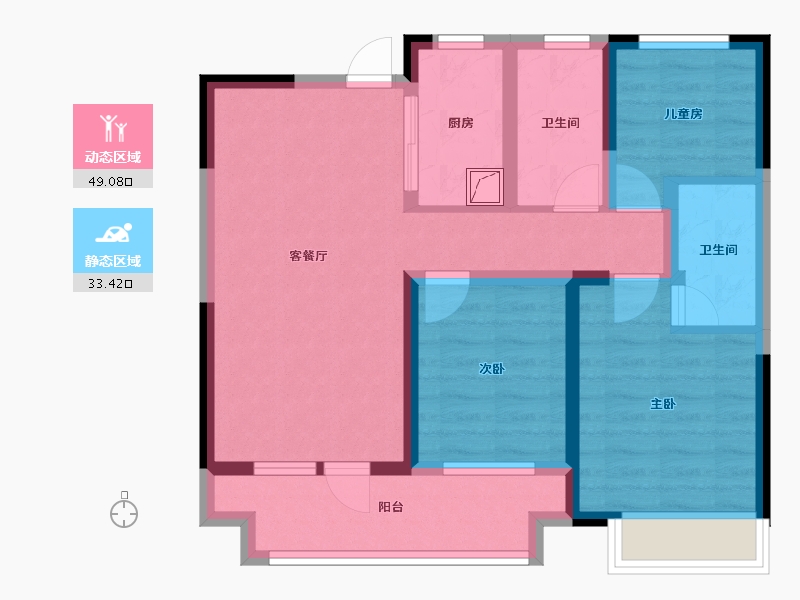 山东省-青岛市-中欧国际城-86.00-户型库-动静分区