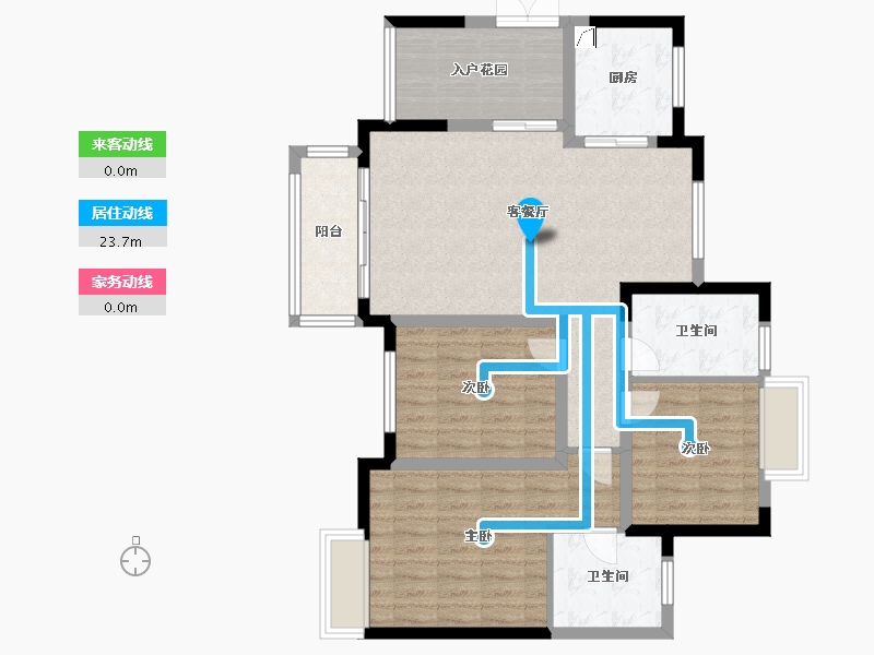 贵州省-贵阳市-龙凯苑-95.00-户型库-动静线