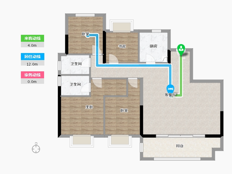 福建省-漳州市-建发玺院-110.00-户型库-动静线