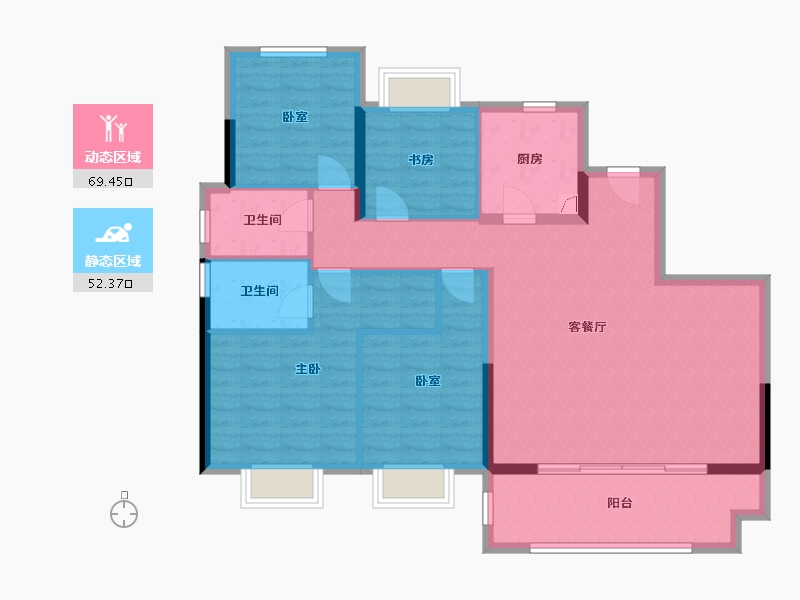 福建省-漳州市-建发玺院-110.00-户型库-动静分区