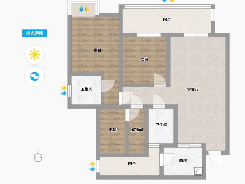 四川省-成都市-百悦142-79.00-户型库-采光通风