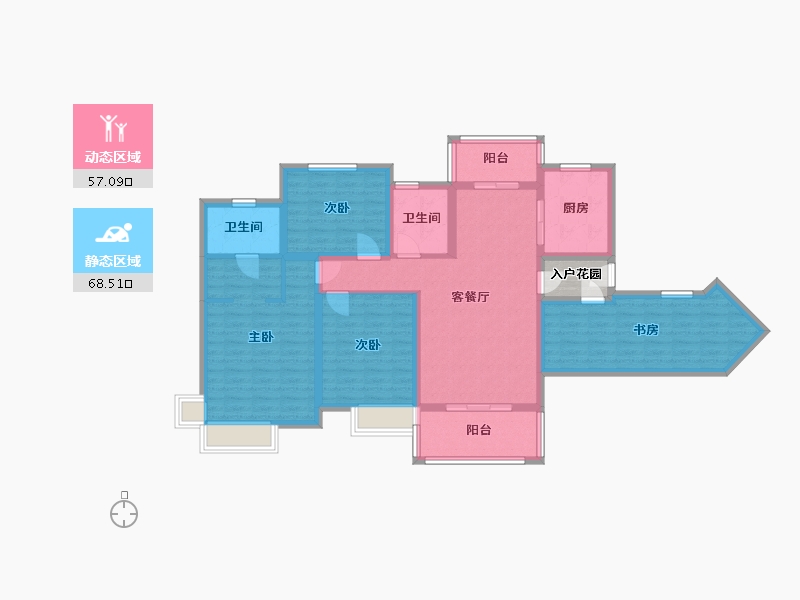 四川省-绵阳市-水韵长滩-110.00-户型库-动静分区