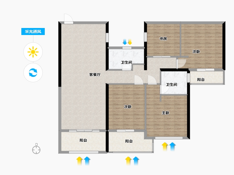 福建省-莆田市-皇庭美域丹郡-139.00-户型库-采光通风