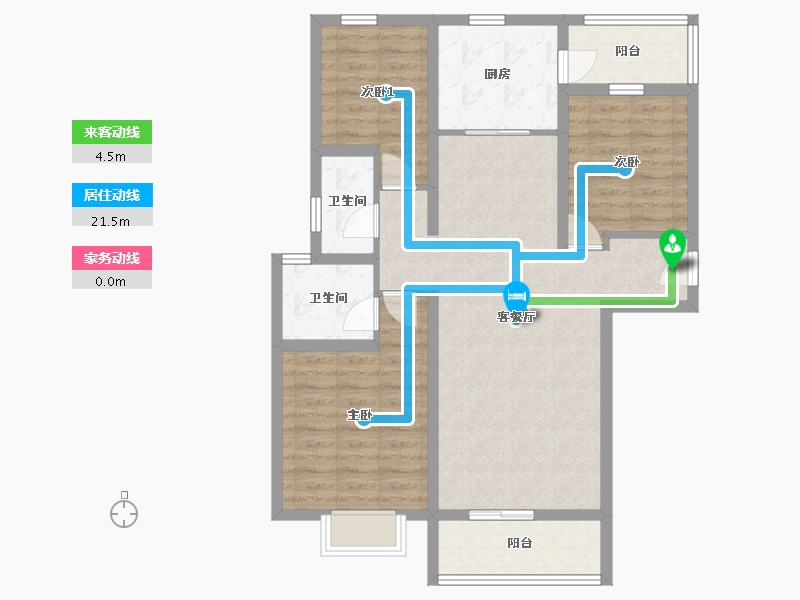 山西省-太原市-太行悦泉苑-105.00-户型库-动静线