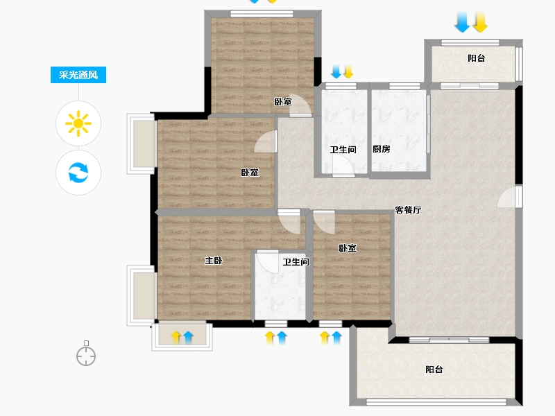 福建省-泉州市-自建-125.00-户型库-采光通风