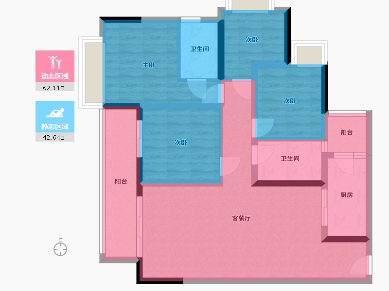 重庆-重庆市-悦府-98.00-户型库-动静分区