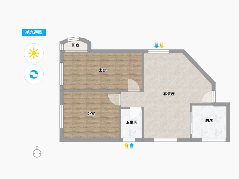 四川省-成都市-航天中区-66.13-户型库-采光通风