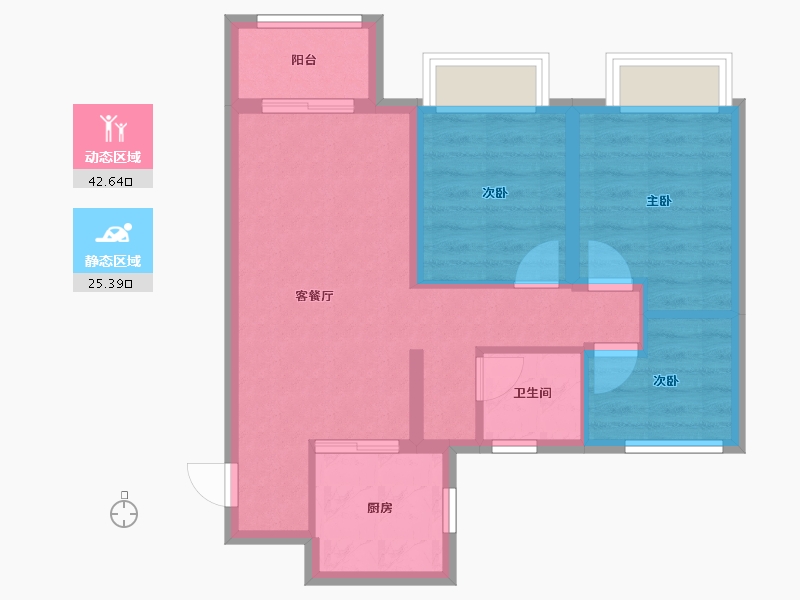 天津-天津市-新城悦隽风华-68.90-户型库-动静分区