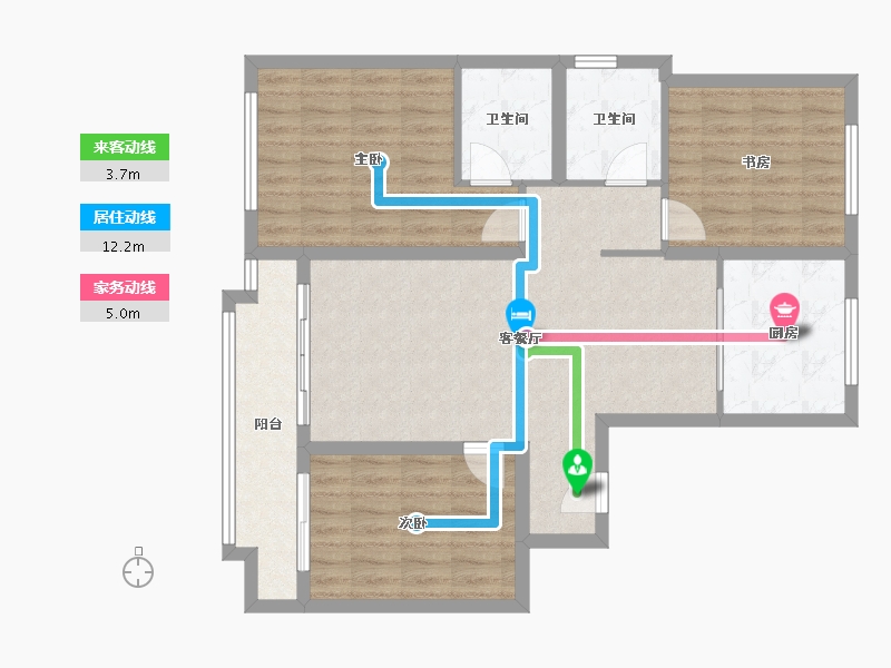 山东省-青岛市-中海林溪世家-94.00-户型库-动静线