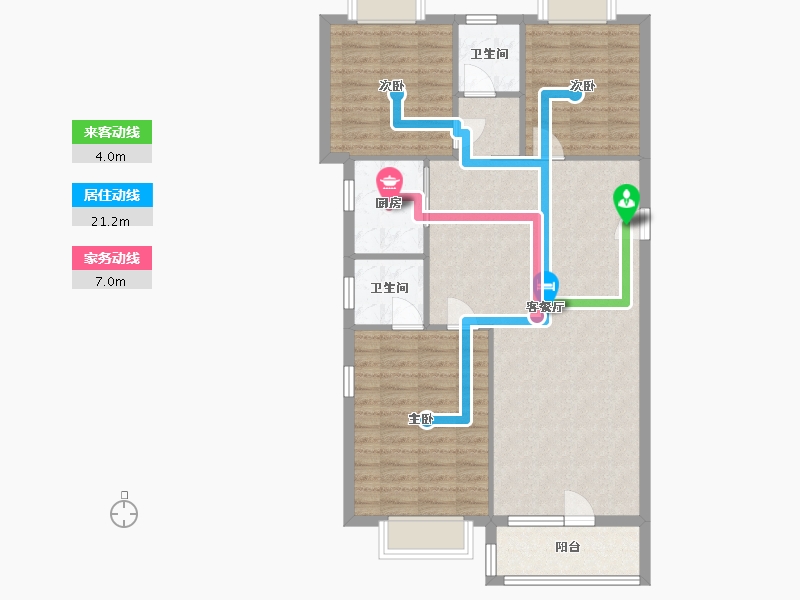 湖北省-武汉市-兰亭大境-112.00-户型库-动静线