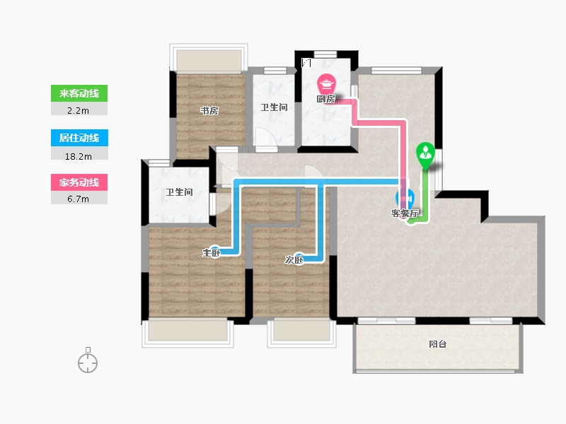 安徽省-合肥市-吾悦华府-115.00-户型库-动静线