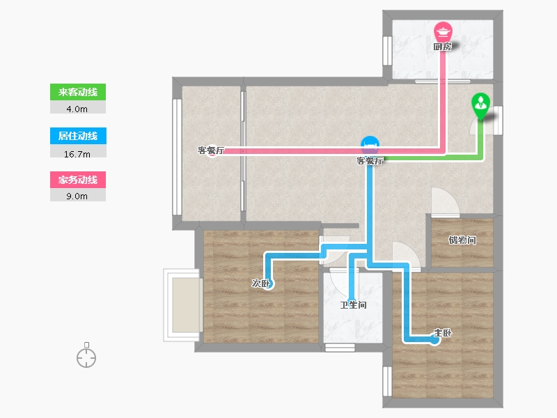 湖南省-怀化市-宏润华府-71.50-户型库-动静线