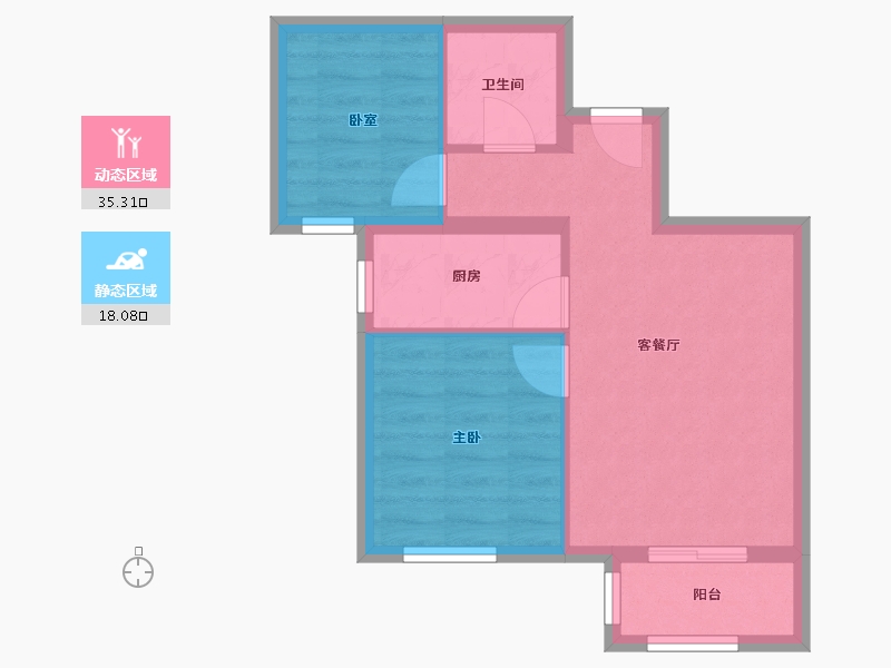 北京-北京市-广华新城-50.00-户型库-动静分区