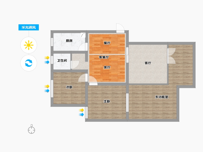 河南省-信阳市-众鑫时代广场-2期-120.00-户型库-采光通风