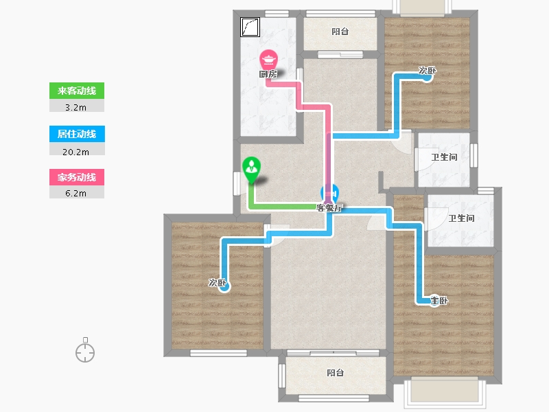 四川省-成都市-新里维多利亚公寓-110.00-户型库-动静线