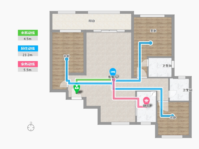 山东省-烟台市-龙族誉珑府-103.00-户型库-动静线