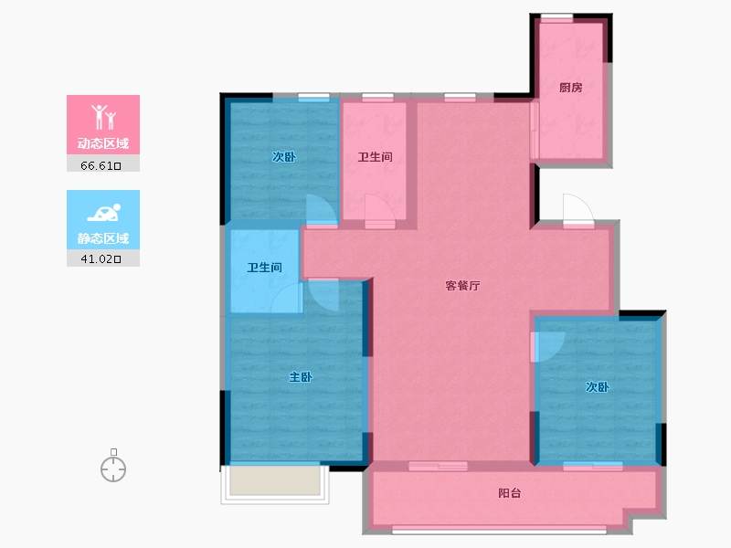 山东省-烟台市-贵和苑-107.00-户型库-动静分区