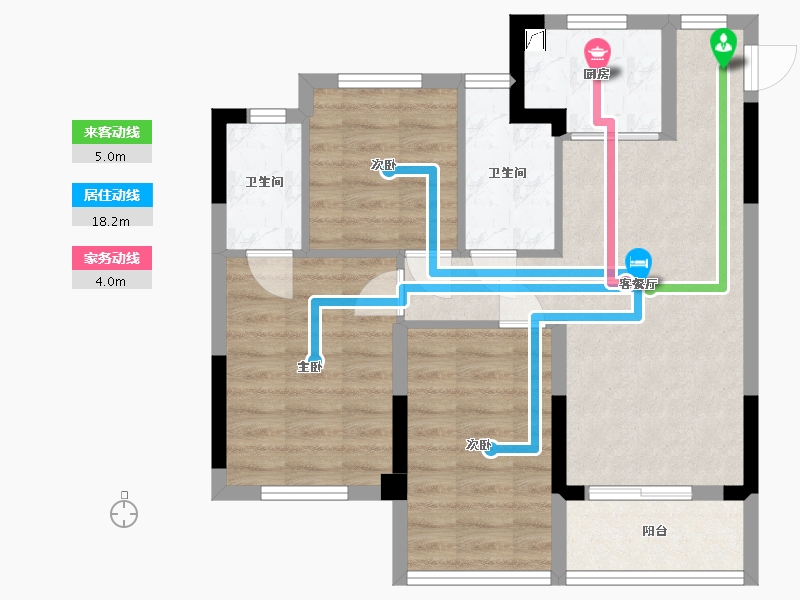 福建省-福州市-大唐星悦世家-67.00-户型库-动静线