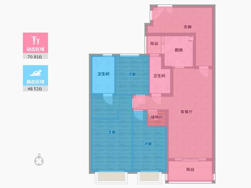 山东省-济南市-恒大绿洲-118.00-户型库-动静分区