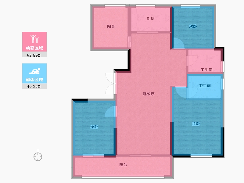 新疆维吾尔自治区-阿克苏地区-珑璟樾府-110.00-户型库-动静分区