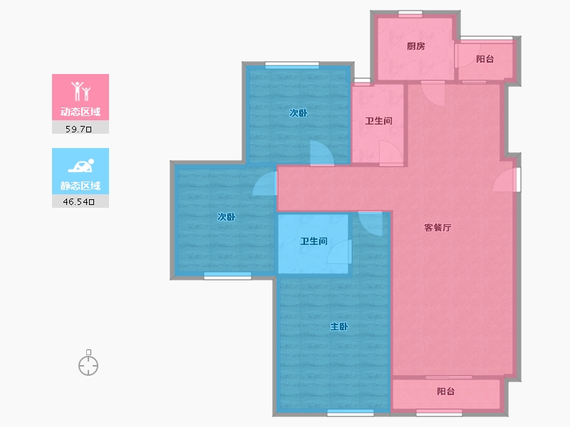 天津-天津市-华亭丽园-108.00-户型库-动静分区