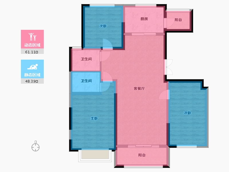 山东省-济宁市-翰林学府-105.00-户型库-动静分区