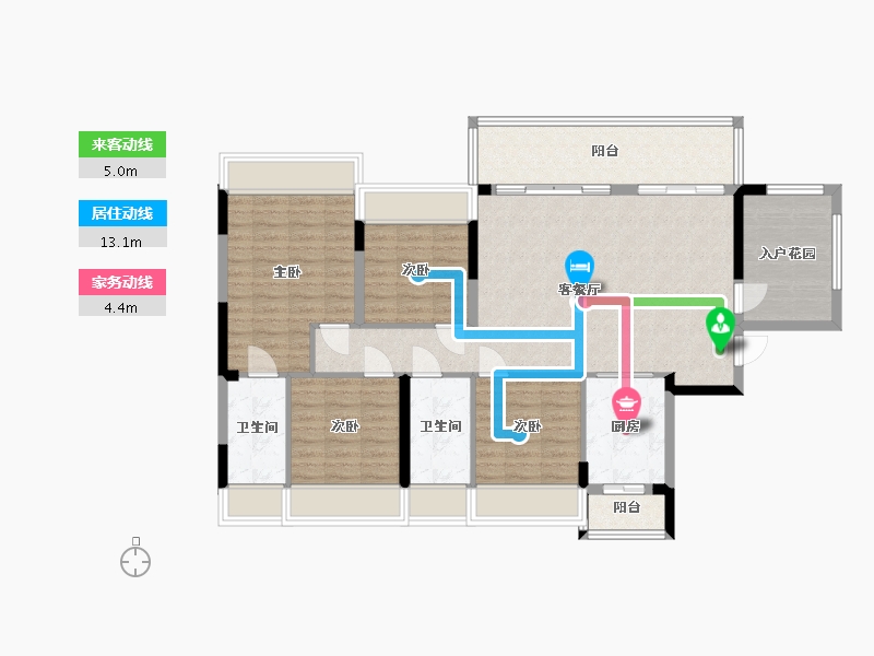 贵州省-毕节市-吉盛登科悦府-168.85-户型库-动静线