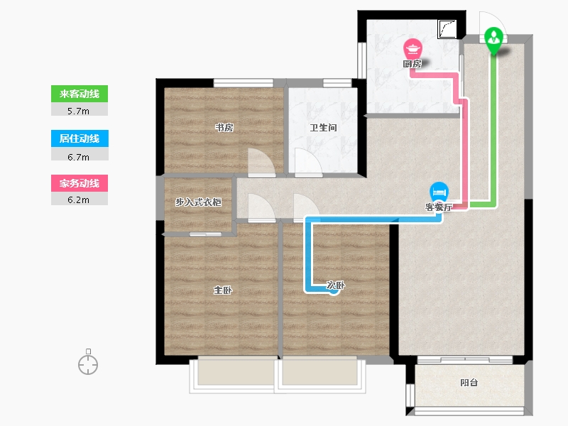 湖北省-武汉市-华发·四季-87.00-户型库-动静线