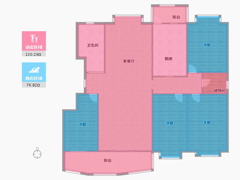 山东省-临沂市-金盾花园-西区-180.00-户型库-动静分区