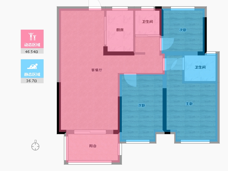 广西壮族自治区-桂林市-时代春晓-70.00-户型库-动静分区