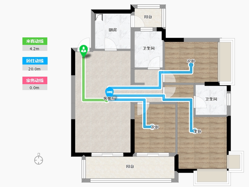 广东省-惠州市-天安珑城-89.00-户型库-动静线