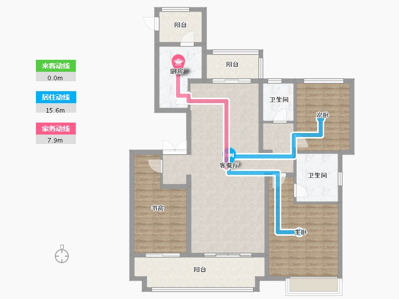 河南省-信阳市-印象湖山-132.00-户型库-动静线