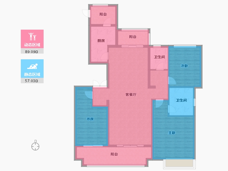 河南省-信阳市-印象湖山-132.00-户型库-动静分区