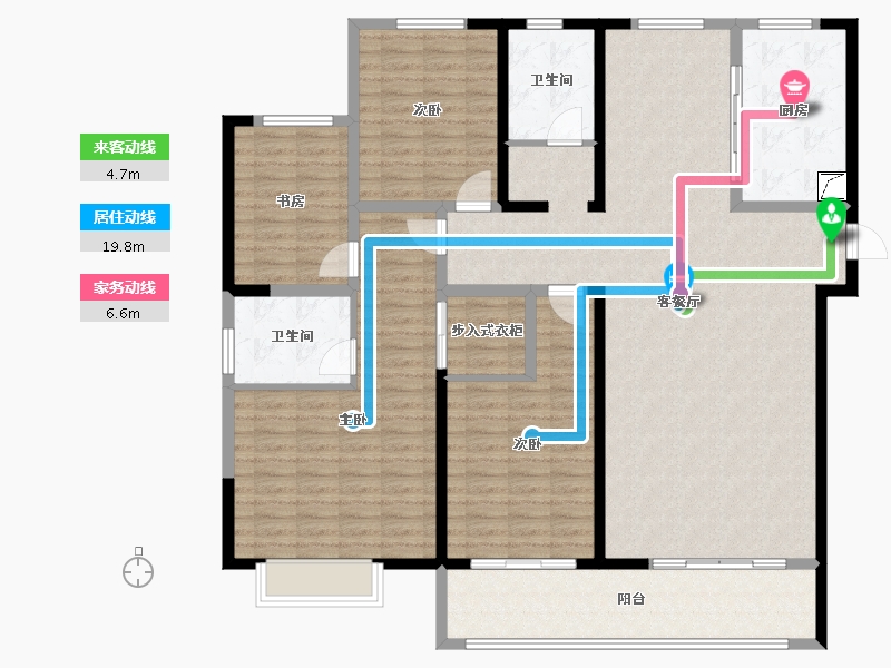 山东省-菏泽市-绿地观天下-160.00-户型库-动静线