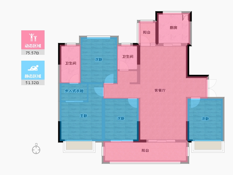 四川省-成都市-中海万锦熙岸-106.00-户型库-动静分区