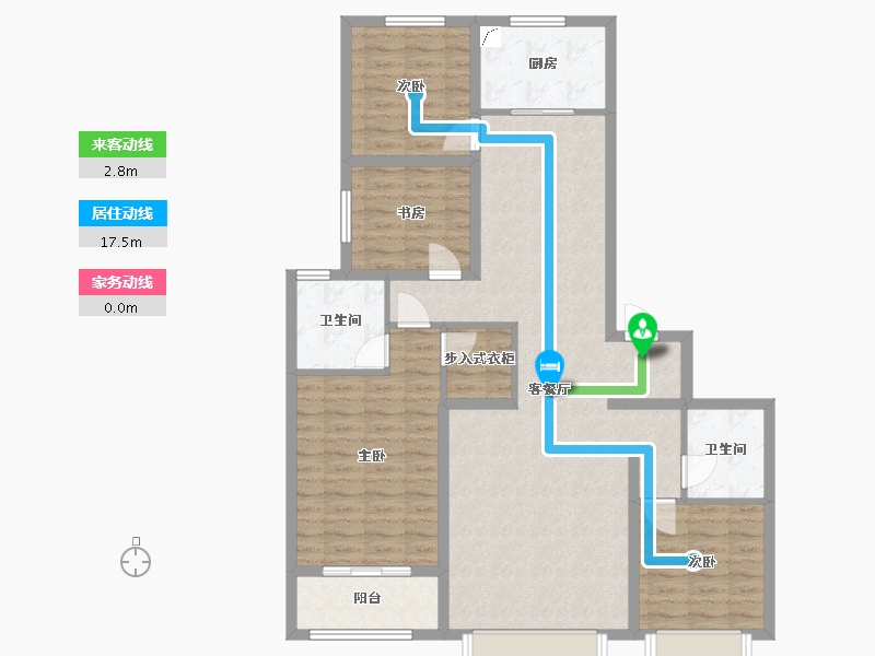 山西省-太原市-外滩公馆-130.00-户型库-动静线