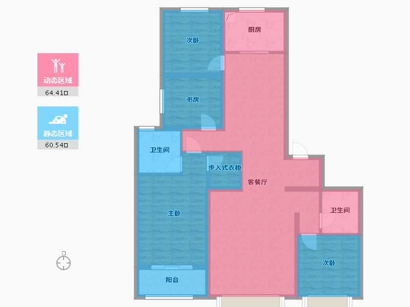 山西省-太原市-外滩公馆-130.00-户型库-动静分区