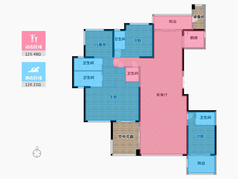 海南省-陵水黎族自治县-雅居乐海境新天-265.00-户型库-动静分区